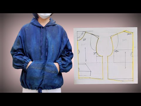 Видео: Создайте выкройку джемпера с капюшоном легко, быстро и точно
