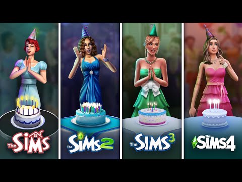 Видео: День Рождения в The Sims / Сравнение всех частей