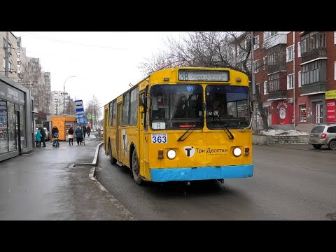 Видео: Троллейбус Екатеринбурга БТЗ-5276-01 борт. №363 маршрут №38 на остановке "Победы"