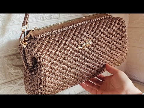Видео: Сумка крючком с прекрасным новым дизайном и проста в исполнении - подходит для начинающих