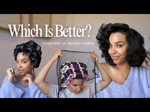Видео: Как накрутить волосы на магнитные бигуди | Сравнение с натяжными бигуди