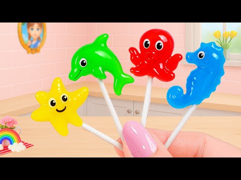 Видео: Это мини-желе выглядит таким милым, что его хочется съесть! Миниатюрное радужное желе из фруктовы...