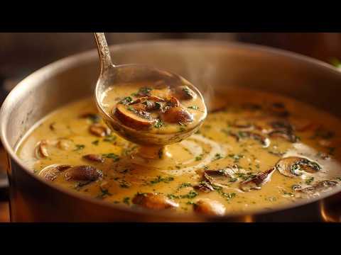 Видео: Этот крем-суп из картофеля и грибов лечит мой желудок, как лекарство! Простой и вкусный.