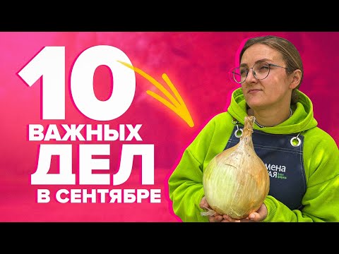 Видео: 10 РАБОТ В САДУ И ОГОРОДЕ В СЕНТЯБРЕ!