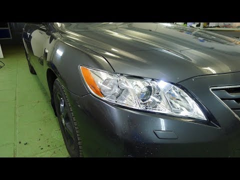 Видео: Toyota Camry XV40 ремонт фар  Установка светодиодных линз, замена стекла фары