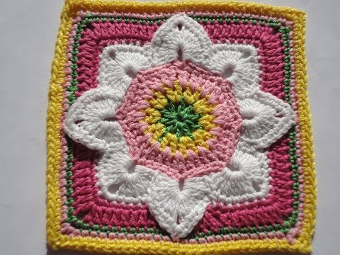 Видео: Квадратный мотив The square motif Crochet