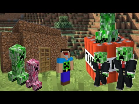 Видео: Нуба окружили криперы.Нубик против троллинг ловушка.