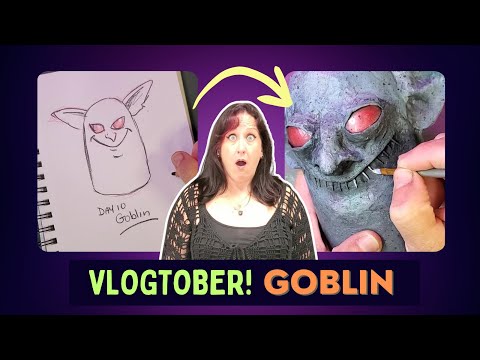 Видео: 31 монстр за 31 день. Как сделать гоблина из папье-маше. Vlogtober, день 10.