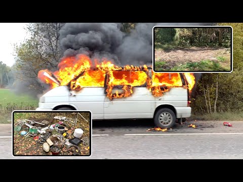 Видео: Лесные свалки #9: пожар на трассе, исчезнувший мусор, шурфы на старой свалке