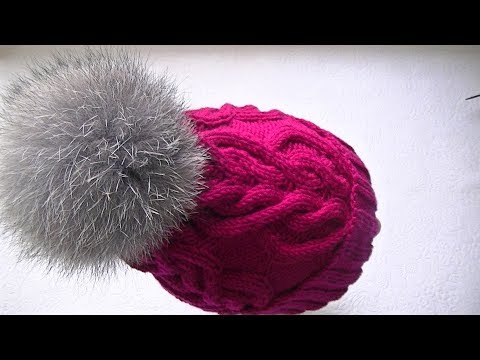 Видео: Вяжем шапку спицами