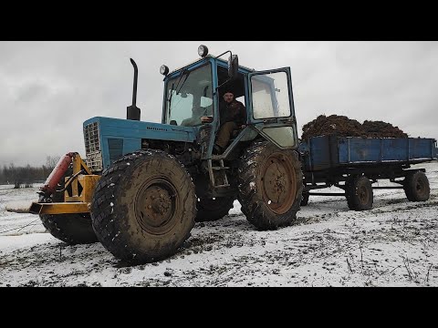 Видео: Продажа навоза два Мтз вездехода  4х4 в деле