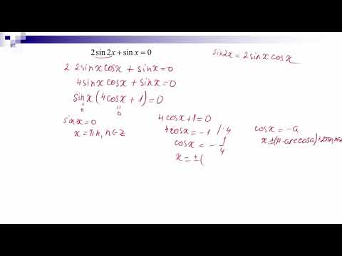 Видео: Тригонометриялық теңдеулерді шешу әдістері, 3 сабақ. 10 сынып