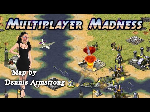 Видео: Red Alert 2: многопользовательское безумие: игра «Каждый сам за себя» на забавной карте от Деннис...