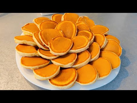 Видео: Панкейки на кефире без капли масла для жарки / Быстро, вкусно и много 👍