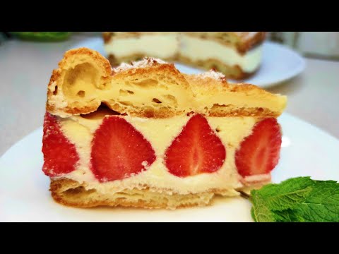 Видео: Торт КАРПАТКА С КЛУБНИКОЙ Новый рецепт! Простой и очень вкусный десерт💖