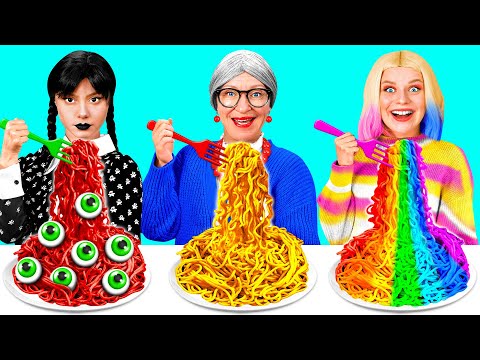 Видео: Кулинарный Челлендж: Уэнсдей Против Бабушки | Смешные Cитуации от AZaZa Challenge