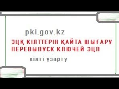 Видео: ЕГОВ ключ ашу, ЭЦП кілт ұзарту, продлить, онлайн ключ эцп, тез әрі жылдам