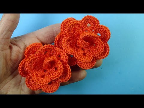 Видео: НОВЫЙ СПОСОБ ВЯЗАНИЕ РОЗОЧКИ КРЮЧКОМ  107