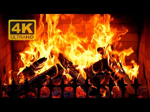 Видео: 🕯️ Уютная атмосфера камина 4K - настоящие звуки огня для сна и снятия стресса (12H)