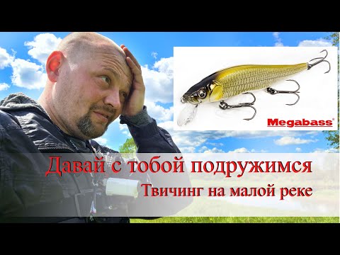 Видео: Твичинг на малой реке или как разловить воблер.  Megabass Vision Oneten 110 SP