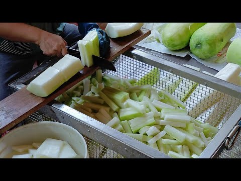 Видео: Изготовление конфет из зимней дыни-тайваньская уличная еда