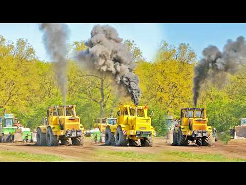Видео: Турбированные V12 и V8 «Кировец» К700! Класс «Кировец» 14 и 18 тонн | Tractor Treck Perleberg 2025