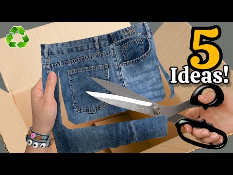 Видео: Превращаем картон и старые джинсы 😱♻️ 5 гениальных идей для переработки, которые вас удивят!