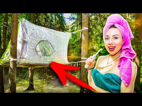 Видео: ПРОСНУЛАСЬ В ДОМЕ ИЗ ПЛЕНКИ НА ДЕРЕВЕ - Моё Утро | Elli Di
