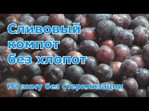 Видео: Компот из слив на зиму. Самый простой и вкусный рецепт без стерилизации