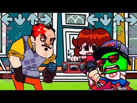 Видео: ЗАБАТЛИЛ СОСЕДА! Грустная ИСТОРИЯ ПРИВЕТ СОСЕД в Игре Friday Night Funkin Hello Neighbor MOD
