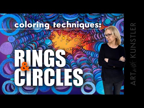 Видео: Дизайн «Кольца и круги». Этапы рисования и техника раскрашивания.