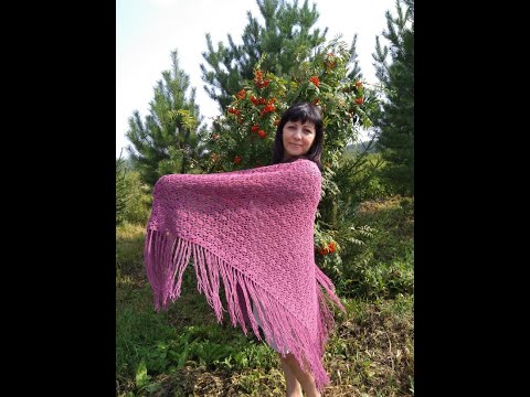 Видео: МК № 5 Узор для шали крючком  (crochet shawl pattern)