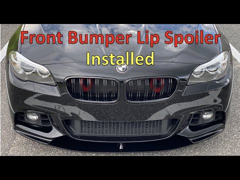 Видео: Установка спойлера-спойлера переднего бампера BMW F10: M-Sport 528i, 535i, 550i
