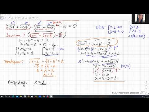 Видео: Алгебра 10 (профільний). Ірраціональнй рівняння. Метод заміни змінних. урок 3
