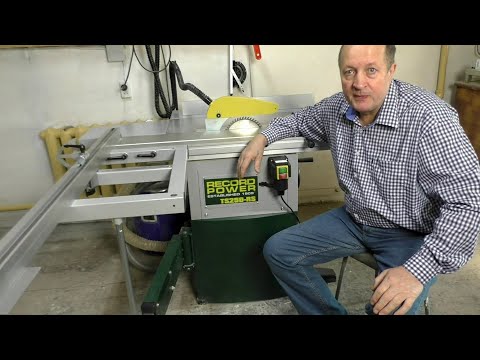 Видео: Циркулярная пила с чугунным столом и подвижной кареткой TS250RS Record Power.