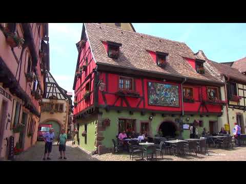 Видео: Прогулка по Риквиру (Riquewihr) Франция
