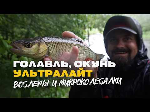 Видео: Рыбалка Спиннинг УльтраЛайт Голавль и Окунь на Воблеры и Микроколебалки