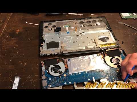 Видео: Dell 7577 разборка, замена термопасты, на англ.