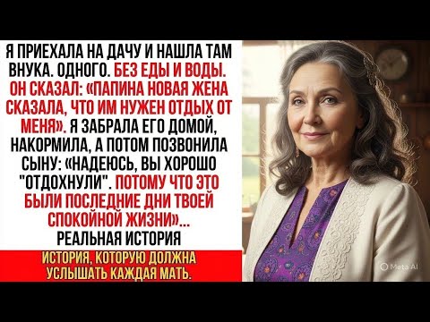 Видео: Я нашла внука на даче, одного, без еды. Он лишь прошептал: «Это папина новая жена..»
