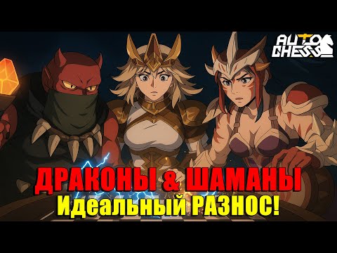 Видео: Драконы и Шаманы! Идеальный РАЗНОС! ► Auto Chess S33