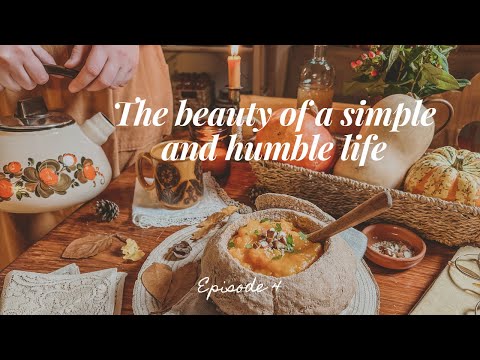 Видео: Простая жизнь в стиле коттеджкор 🧺🕯 Камин, домашний хлеб, тыквенный суп и починенная одежда S2|E4