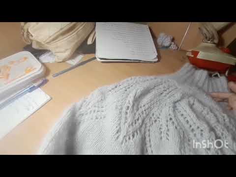 Видео: Шикарный "lacy leaves" Часть1 (совместник)#knitting #актуальное #ажурныеузорыспицами #ажурныйузор 