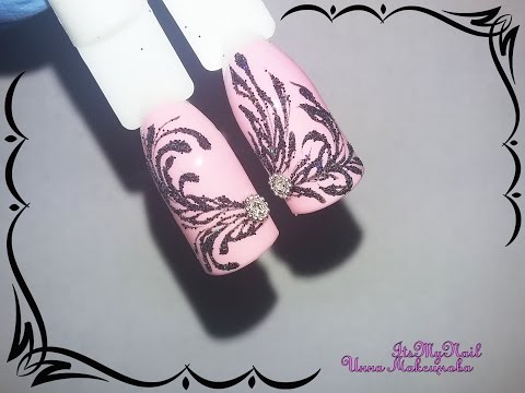 Видео: Вензеля  _ Дизайн ногтей гель лаком nail design Shellac
