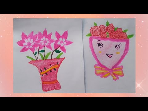 Видео: Как нарисовать милый цветочный горшок с помощью цветов 🎨 | полный урок