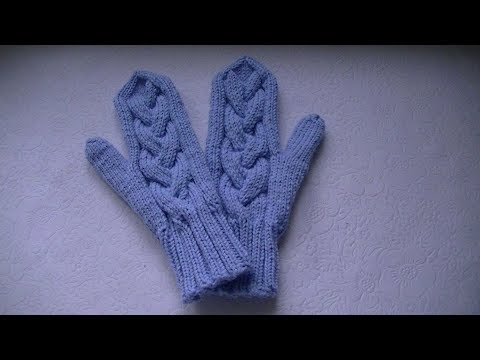 Видео: Вязаные варежки с клином для большого пальца