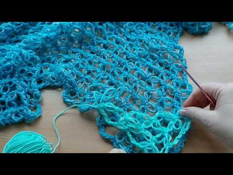 Видео: 🙋‍♀️Очень красивый бактус, шаль крючком. Мастер класс для новичков🩵🩷❤️💜