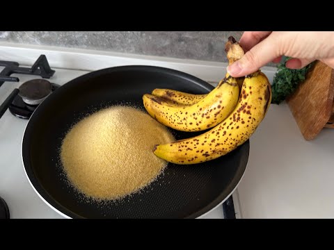 Видео: 💯 🍌✋ Смешайте банан и 1 стакан манной крупы.😱 Результат вас удивит. 🔔