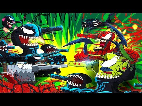 Видео: Все серии Симбиотные монстры Веном и Карнаж - Мультики про танки