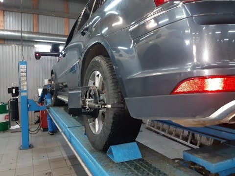 Видео: Ремонт подвески Мерседес ML,  GL,  - W164, W166, Замена задних сайлентблоков передних рычагов.