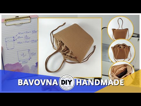 Видео: Сумка-тоут с клапаном на затяжках (Хендмейд DIY)